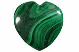 1.4" Polished Malachite Hearts - Photo 2